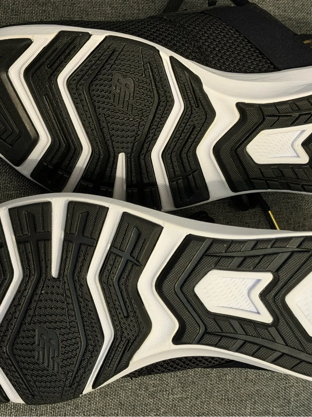 New Balance Black and White & Leopard Womens Knit Sneakers